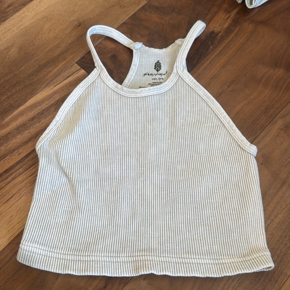 Free people cream tank top